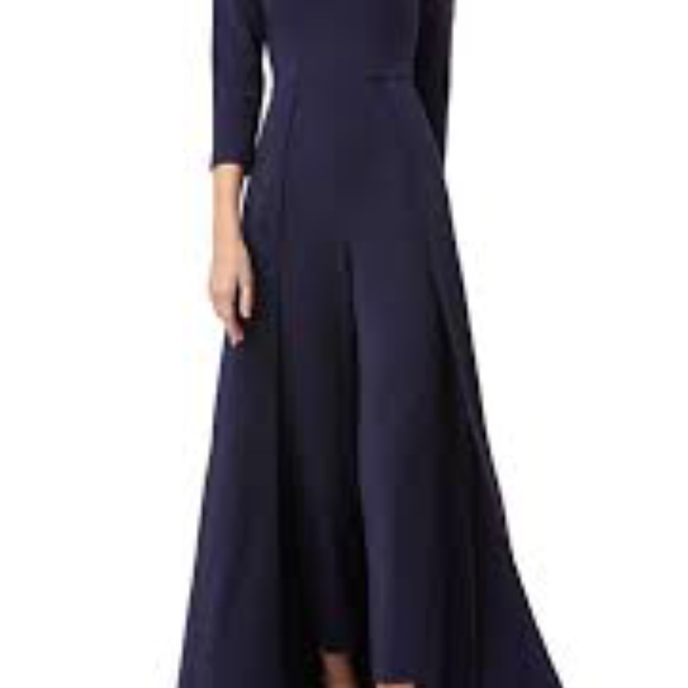 Kay Unger Navy Walk Through Jumpsuit
